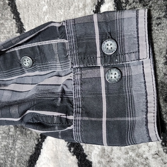 GENUINE HARLEY DAVIDSON EMBROIDERED BLACK & GRAY PLAID BUTTON LONG-SLEEVED SHIRT - Picture 12 of 14